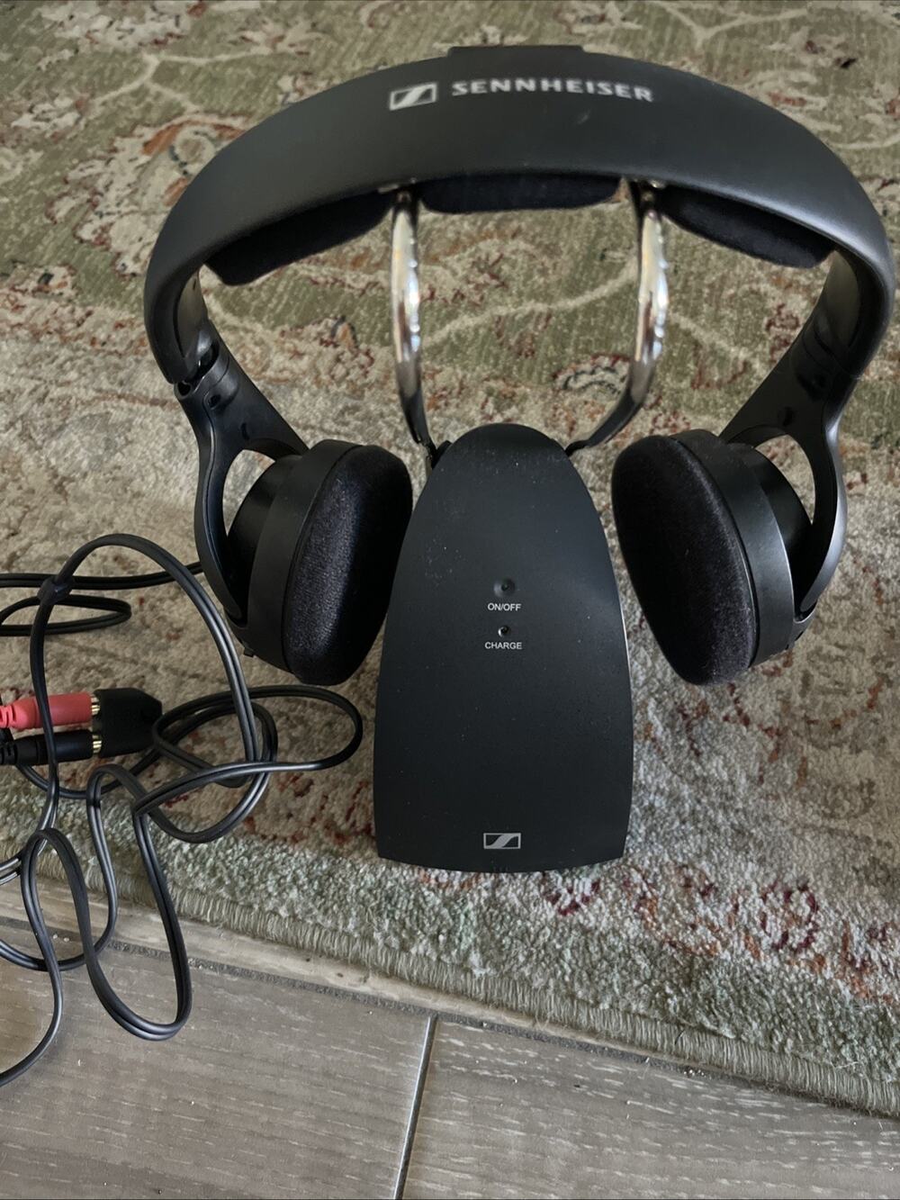 Sennheiser TR 120-W RF Wireless TV Headphones w/ Transmitter No AC Adapter